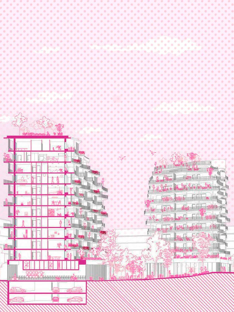 Styled section, soft pink palette