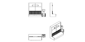 murphy bed plan dwg, wall bed elevation, small bedroom cad