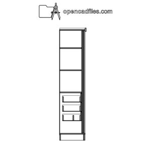 Sliding Wardrobe Section Free DWG Download