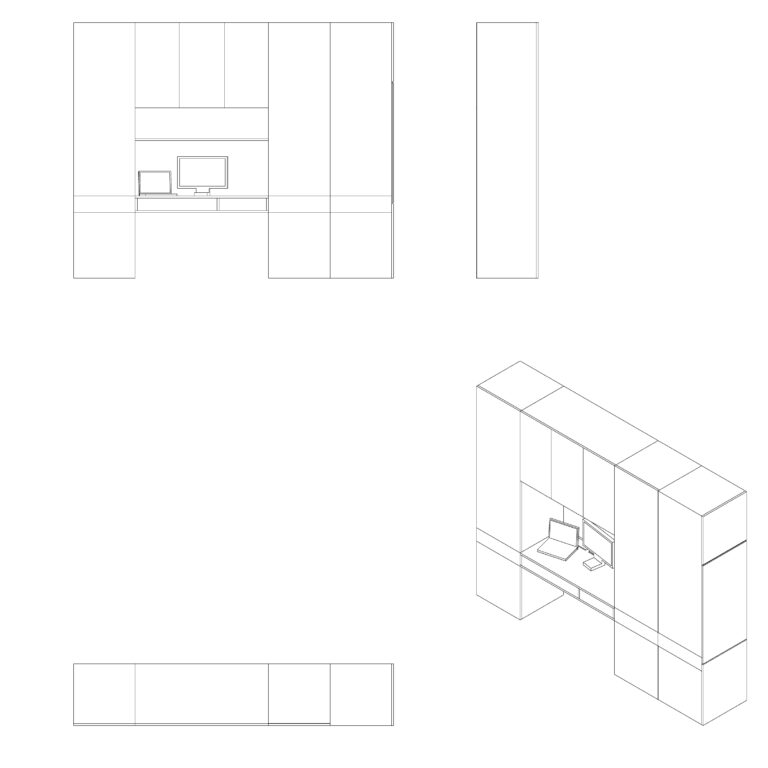 Free Wall Unit DWG Download