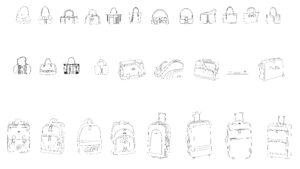 set-of-bags-backpacks-and-travel-luggage-free-dwg