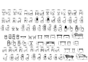 furniture cad file, seating elevations, 2d chair profile