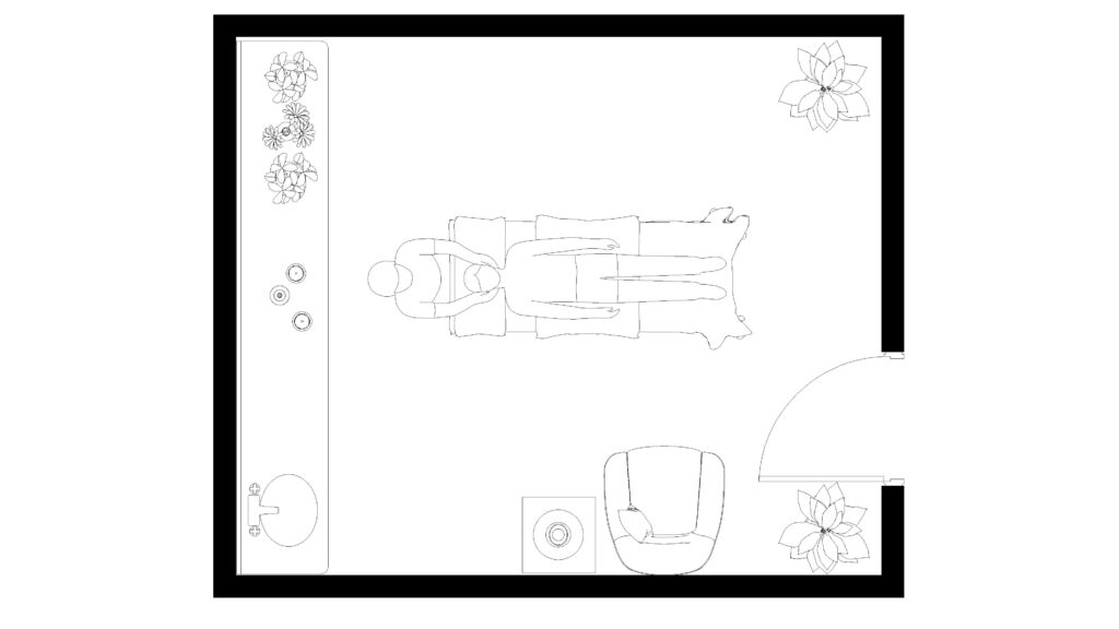 Free Massage Room Plan DWG Download