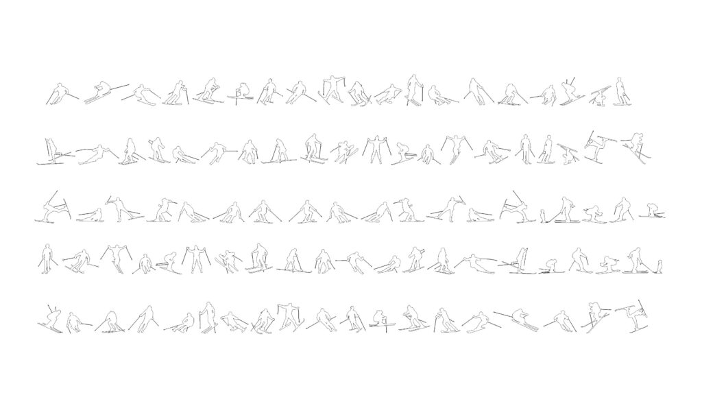 Free Skier Silhouettes DWG Download