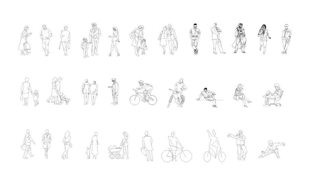 Free Urban People Figures DWG Download