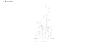 abstract-elephant-sculpture-elevation-with-raised-trunk-dwg