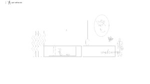 hotel-reception-desk-elevation-with-aquarium-dwg