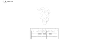 restaurant-booth-front-elevation-with-pendant-light-dwg