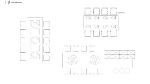 top-plan-view-restaurant-dining-table-layouts-dwg