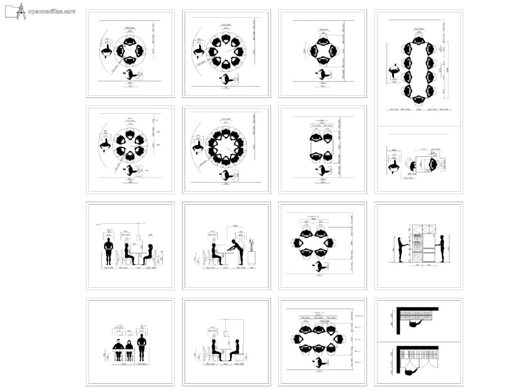 Free Dynamic Dining Table Clearance DWG Download