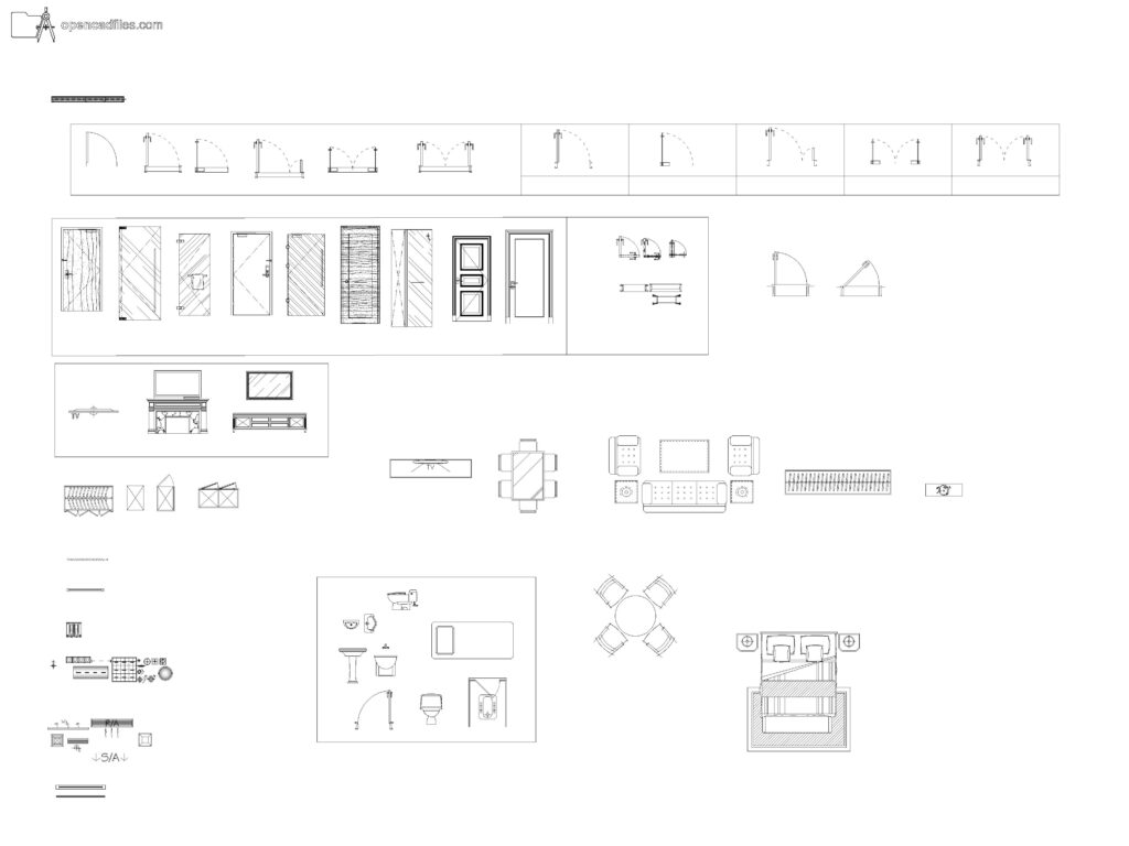 Free Dynamic Door and Furniture DWG Download
