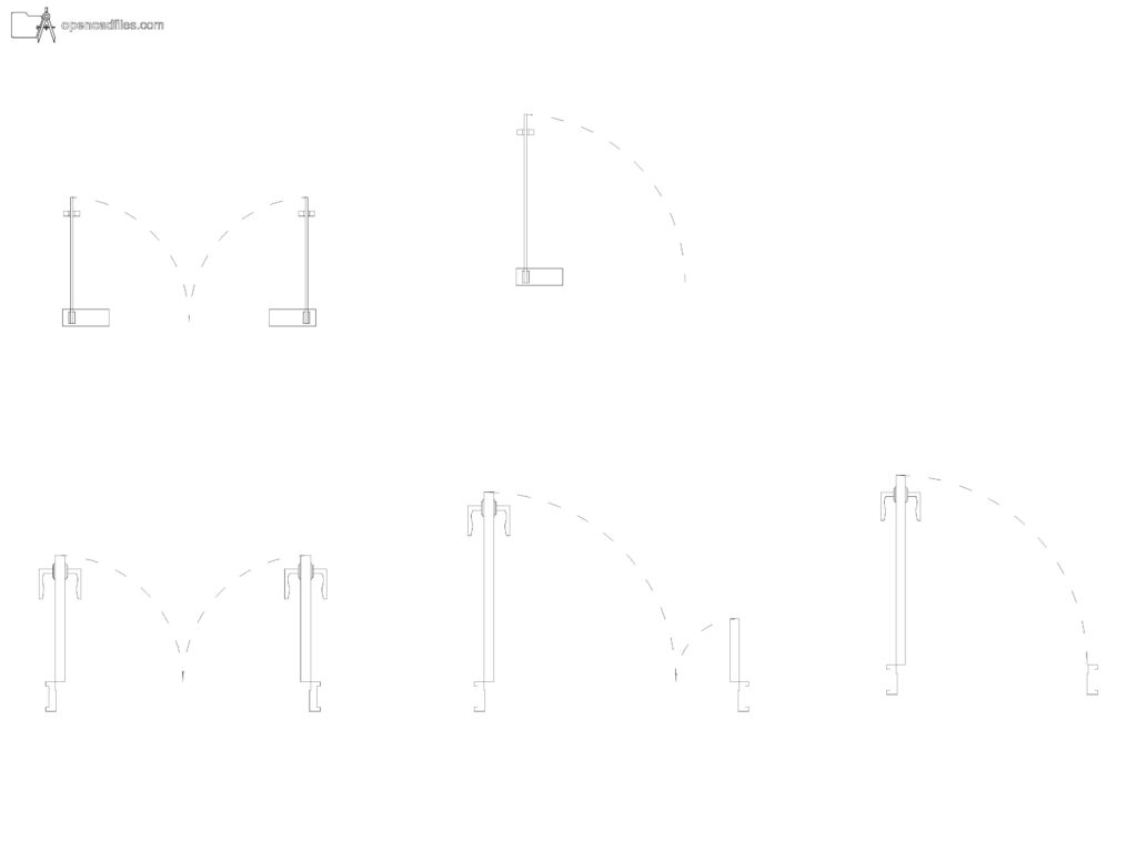 Free Dynamic Hinged Door Plan DWG Download