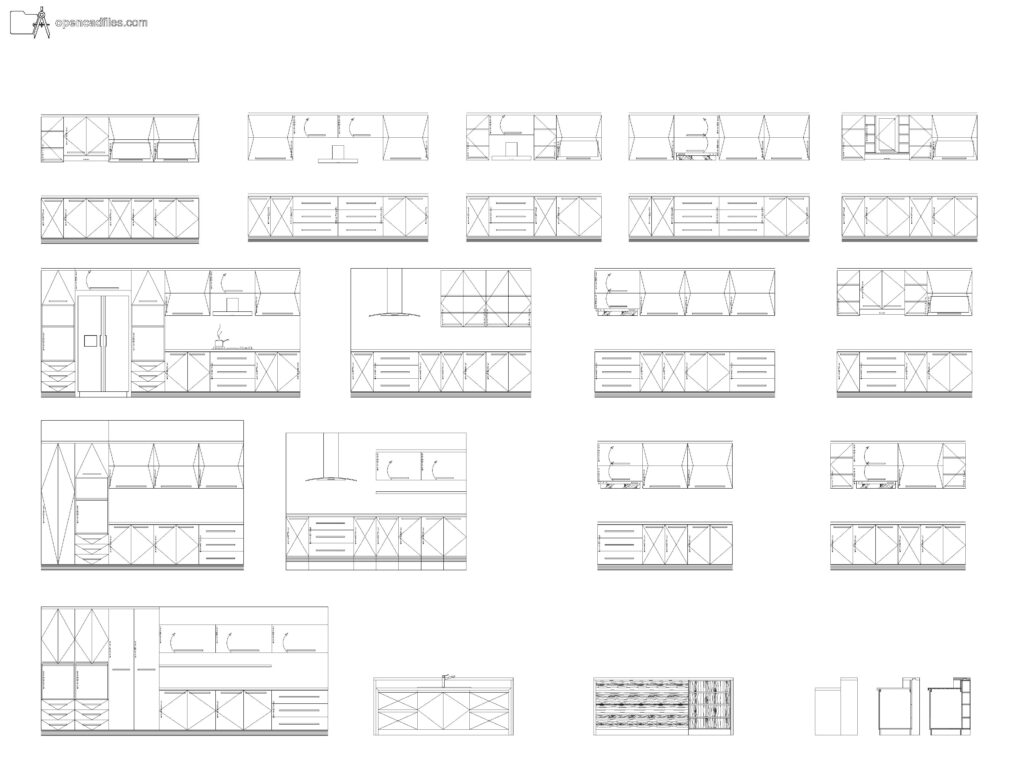 Free Dynamic Kitchen Cabinet Elevations DWG Download
