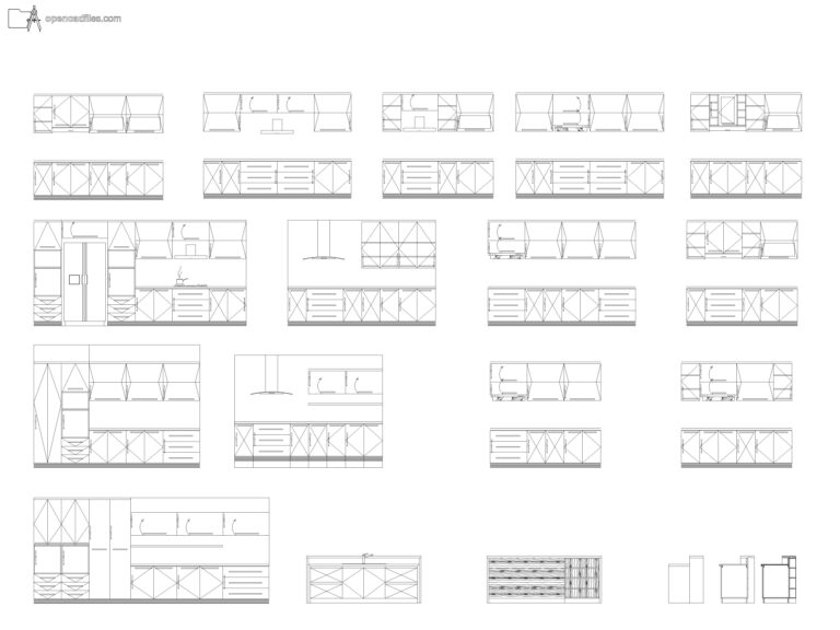 Free Dynamic Kitchen Cabinet Elevations DWG Download