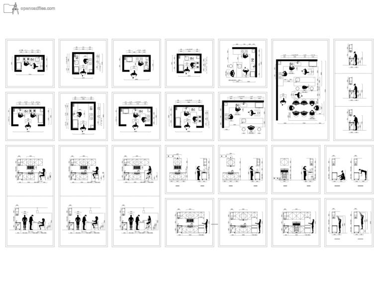 Free Dynamic Kitchen Layout Dimensions DWG Download
