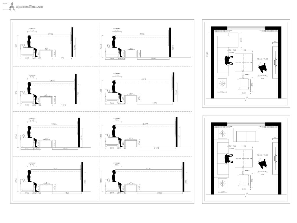 Free Dynamic Living Room Layout DWG Download