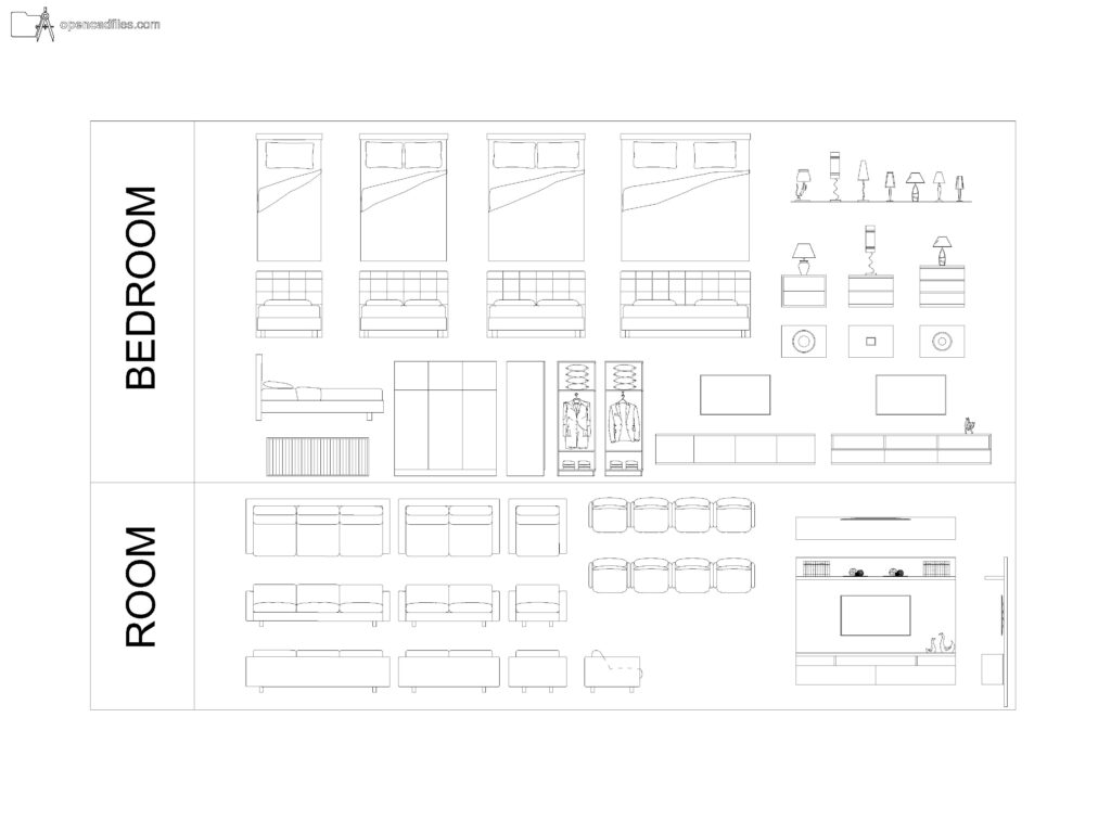 Free Dynamic Residential Furniture Plan DWG Download