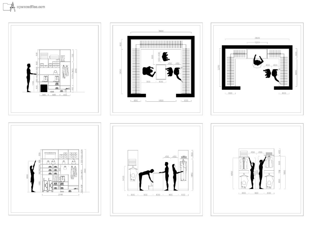 Free Dynamic Walk-In Closet Plan DWG Download