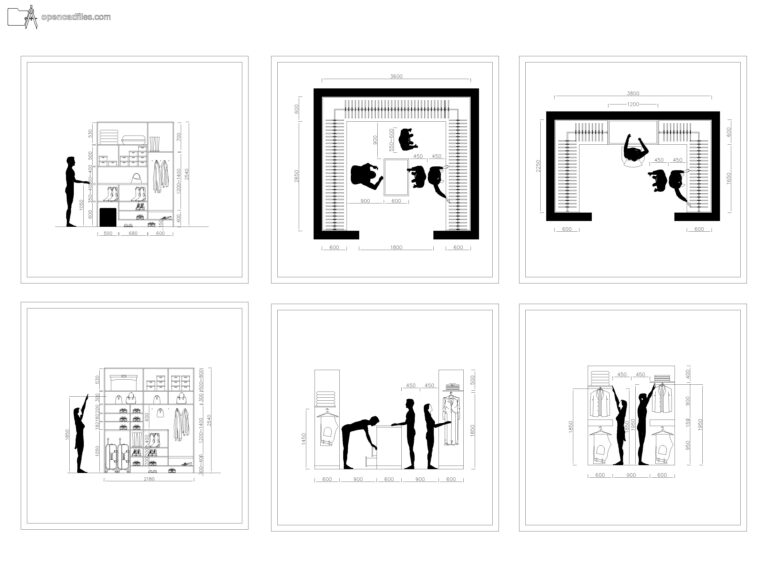 Free Dynamic Walk-In Closet Plan DWG Download